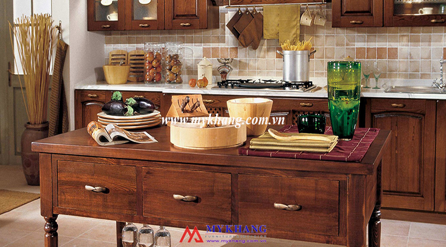 Tủ bếp gỗ tự nhiên MK02