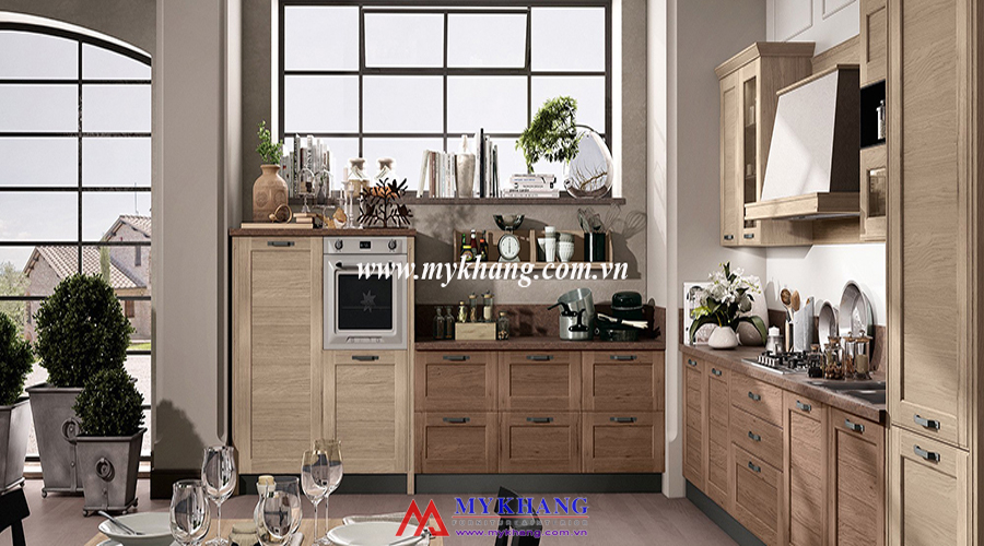 Tủ bếp gỗ tự nhiên MK09
