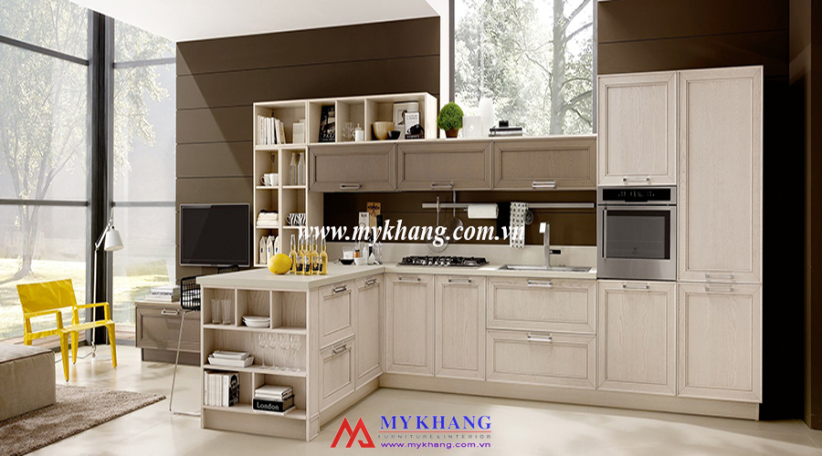 Tủ bếp gỗ tự nhiên MK10