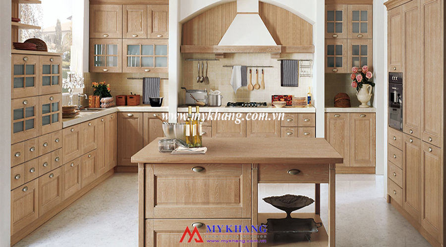 Tủ bếp gỗ tự nhiên MK12